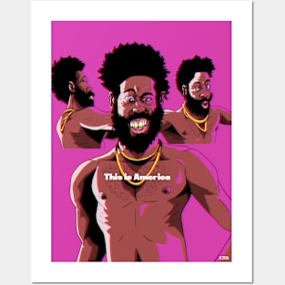 Childish Gambino "This Is America" portrait (digital) Posters and Art